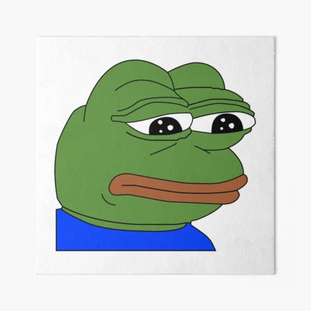 Bored poggers emote - peepo pepega twitch discord frog Art Board