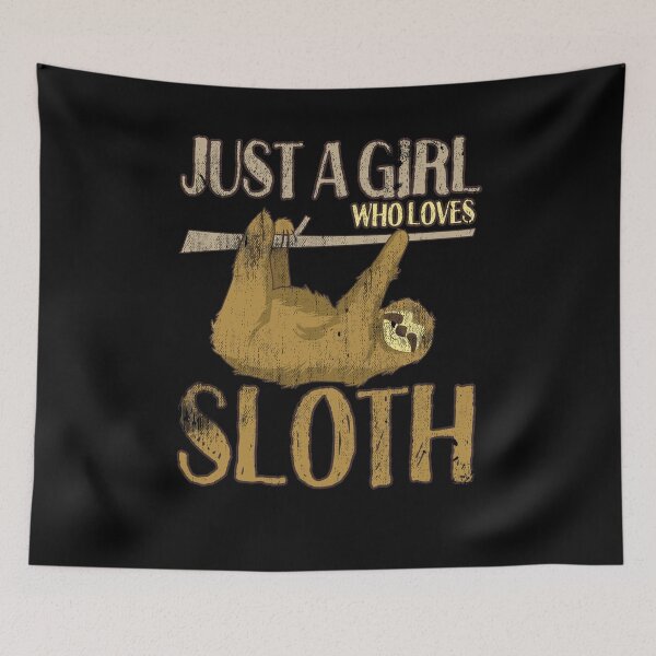 Item preview, Just A Girl Who Loves Sloths Nap Sleep Lazy Animal designed and sold by Pricity Designs.