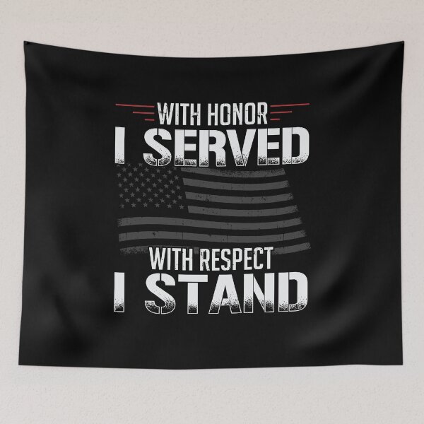 Item preview, With Honor I Served With Respect I Stand Veterans designed and sold by BUBLTEES.