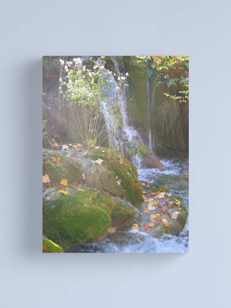 Thumbnail 1 of 3, Canvas Print, MISTY WATERFALL designed and sold by TatianaMichaela.