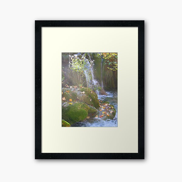 MISTY WATERFALL Framed Art Print