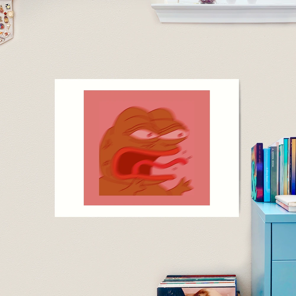 Angry Pepe Art Print