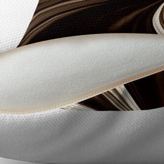 Alternate view of Milk Chocolate Swirl Abstract Print Pillow Throw Pillow