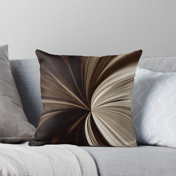 Item preview, Milk Chocolate Swirl Abstract Print Pillow designed and sold by red addiction.