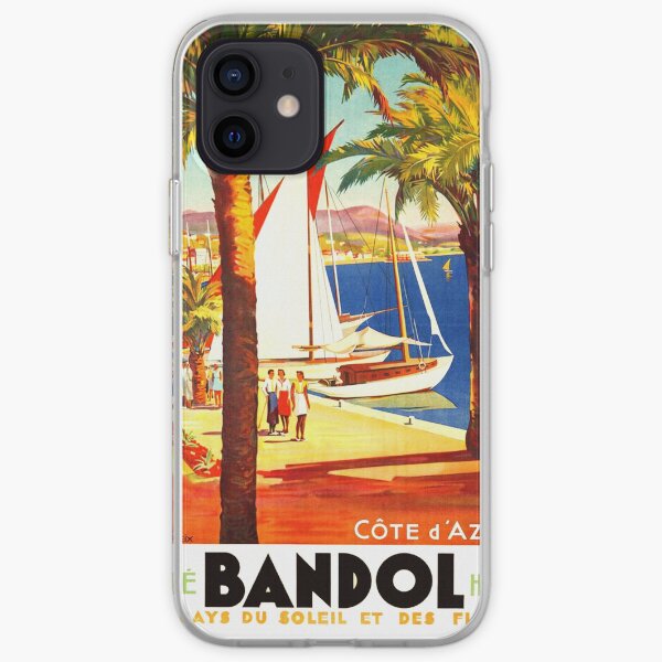 Vintage Bandol France Travel Poster iPhone Soft Case