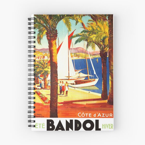Item preview, Vintage Bandol France Travel Poster designed and sold by JustEclectic.