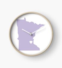 Minnesota Love in Lilac Clock