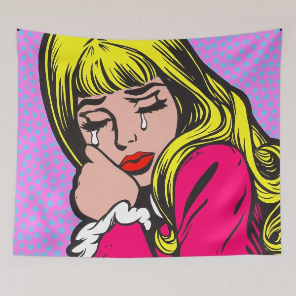 Item preview, Blonde Bangs Crying Comic Girl designed and sold by turddemon.