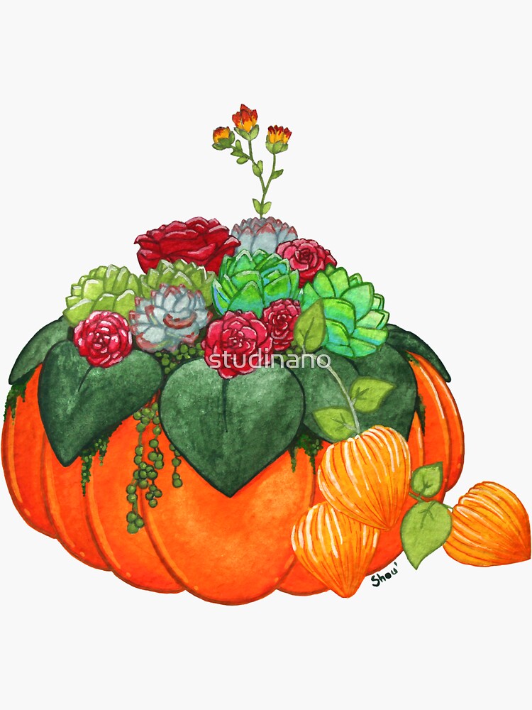 Thumbnail 3 of 3, Sticker, Autumn Bouquet designed and sold by studinano.