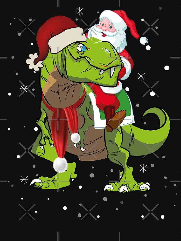 dinosaur santa shirt