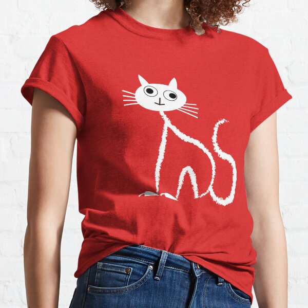 WEISSE KATZE MIT GROSSEN AUGEN Classic T-Shirt