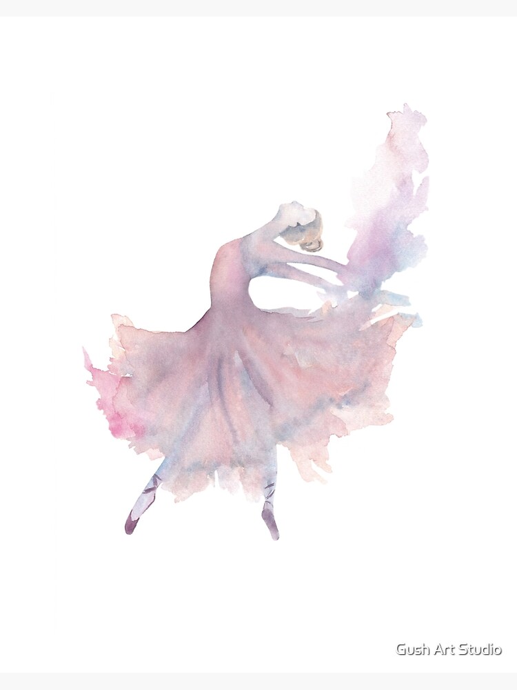 Pink And Purple Ballerina Poster for Sale by Gush Art Studio