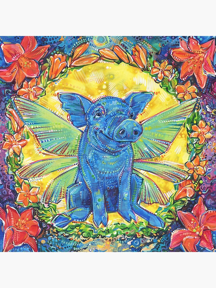 Fairy Pig painting - 2018 by gwennpaints