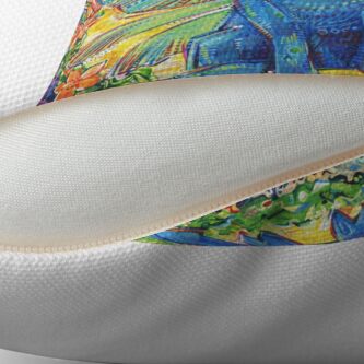 Alternate view of Fairy Pig painting - 2018 Throw Pillow