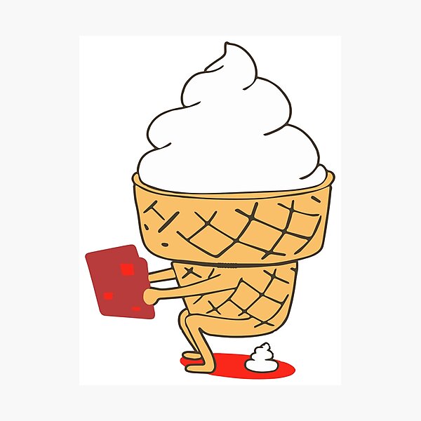 "Ice Cream Pooping" Photographic Print for Sale by lotusland Redbubble
