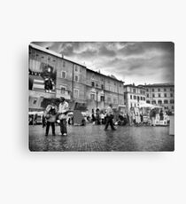 Tourists in Piazza Navona Metal Print