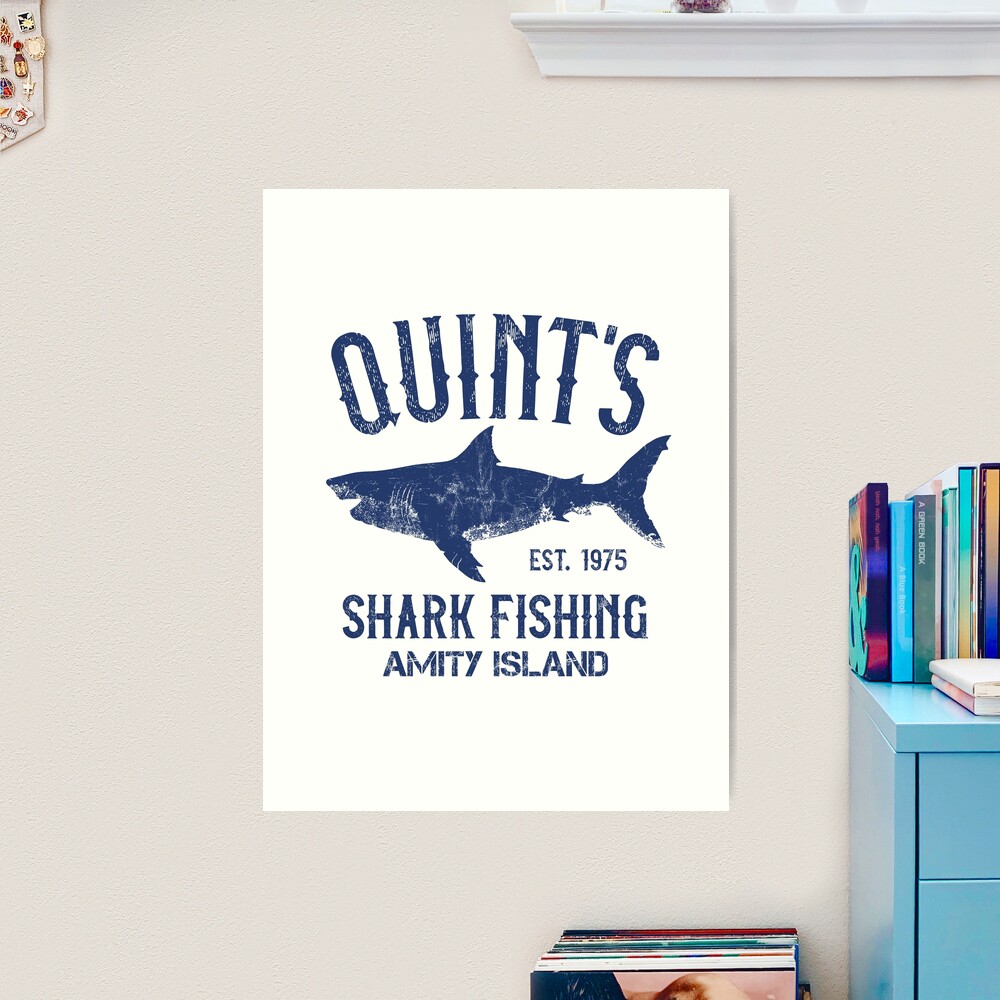Quint's Shark Fishing - Amity Island 1975 Art Print for Sale by  IncognitoMode