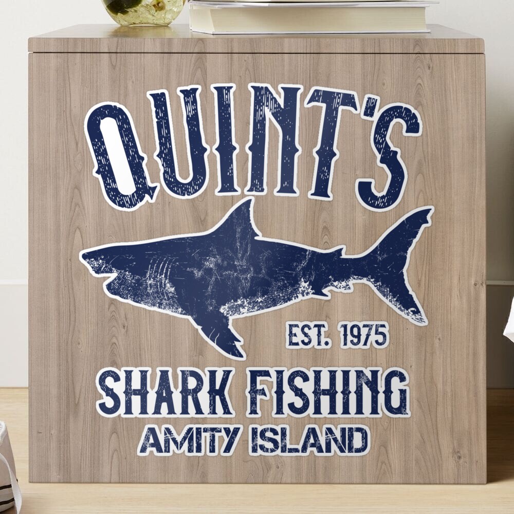 Quint's Shark Fishing - Amity Island 1975 Sticker for Sale by  IncognitoMode