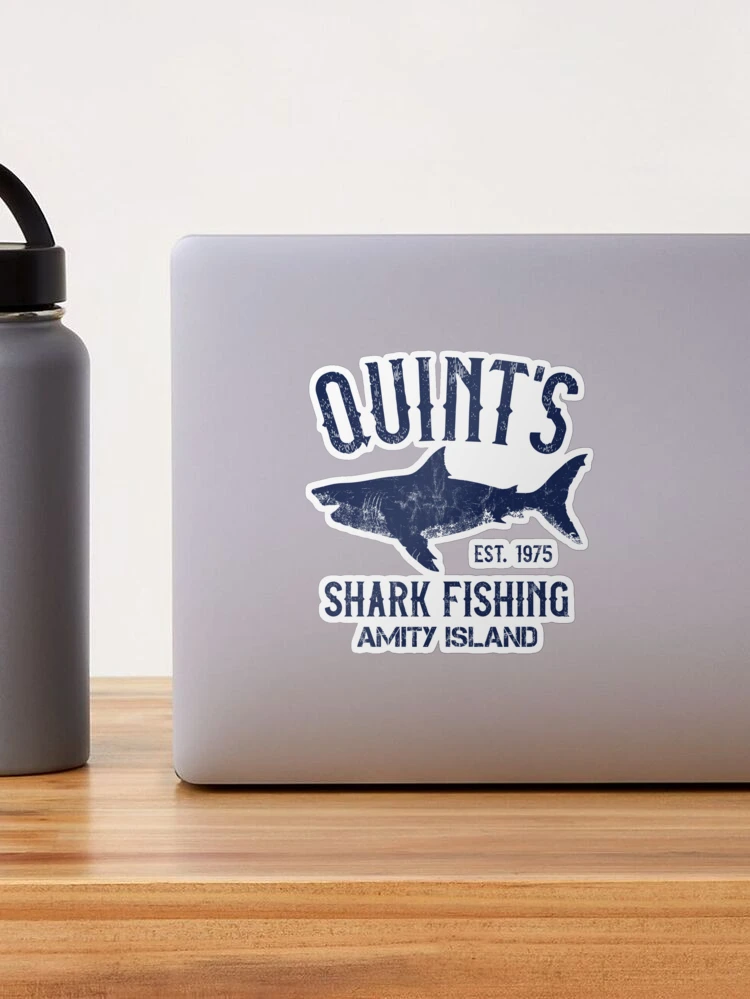 Quint's Shark Fishing - Amity Island 1975 Sticker for Sale by  IncognitoMode