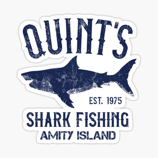 Quint's Shark Fishing - Amity Island 1975 Sticker