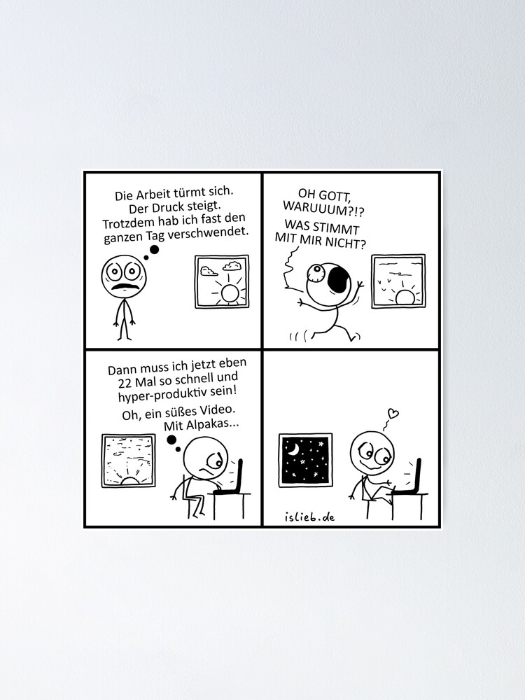 Alternative Ansicht von Produktivitaet islieb Comic Poster