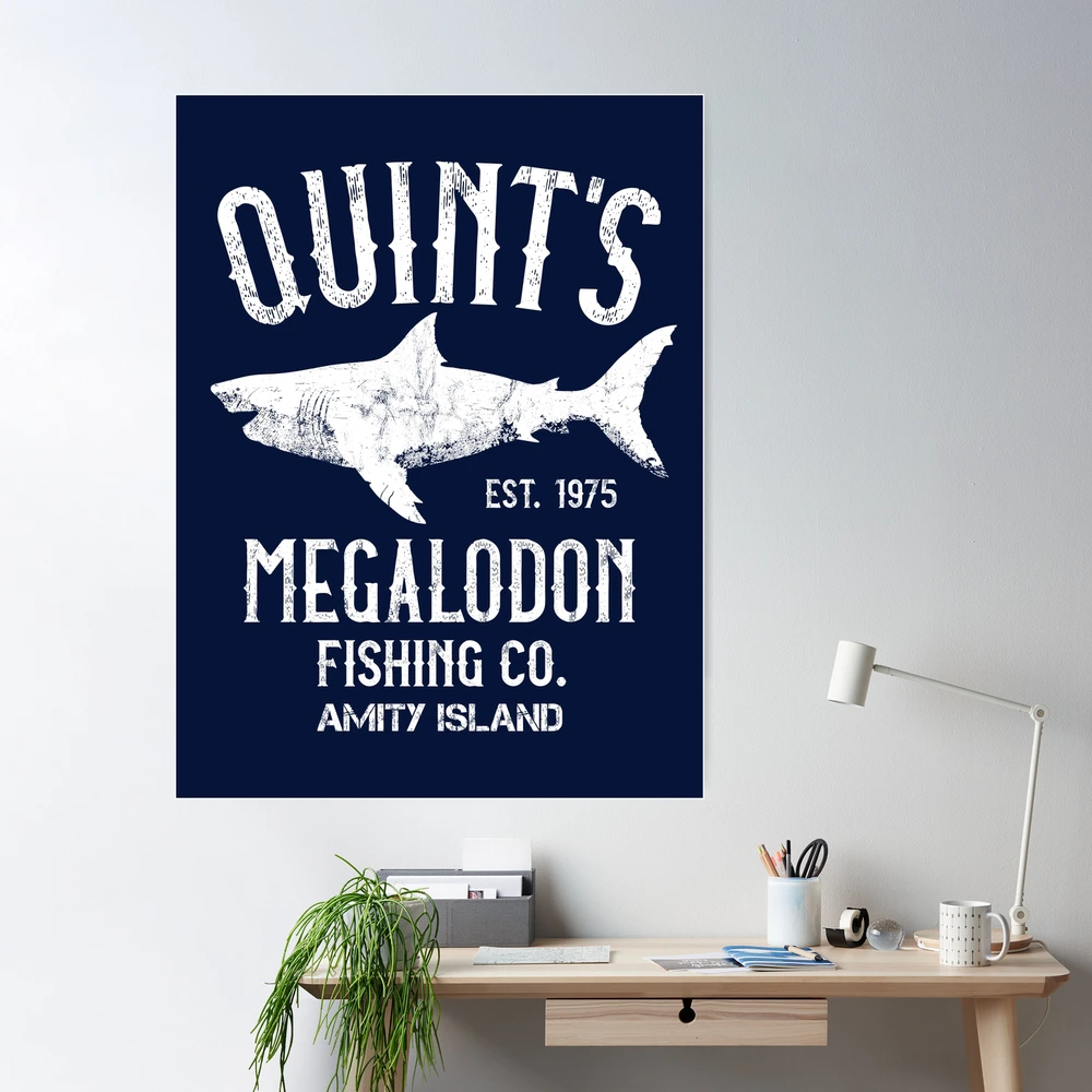 Quint's Megalodon Shark Fishing - The Meg Poster for Sale by IncognitoMode
