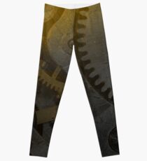 Zahnräder und Zahnräder im goldenen Licht Leggings