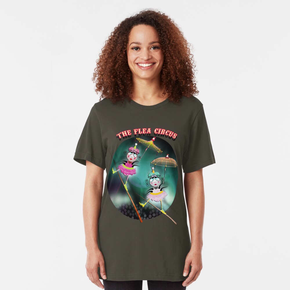 The Fleas Circus - The Tightrope Walker Fleas Sisters Slim Fit T-Shirt