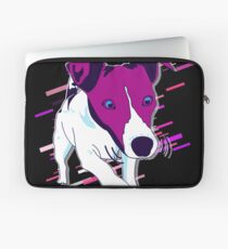 Dog funny Eighties Retro Violet and Purple Laptop Sleeve