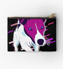Dog funny Eighties Retro Violet and Purple Studio Pouch