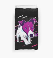 Dog funny Eighties Retro Violet and Purple Duvet Cover