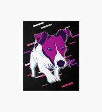 Dog funny Eighties Retro Violet and Purple Art Board