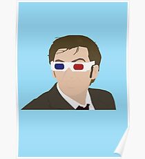 David Tennant 3D Glasses rotoscope Poster