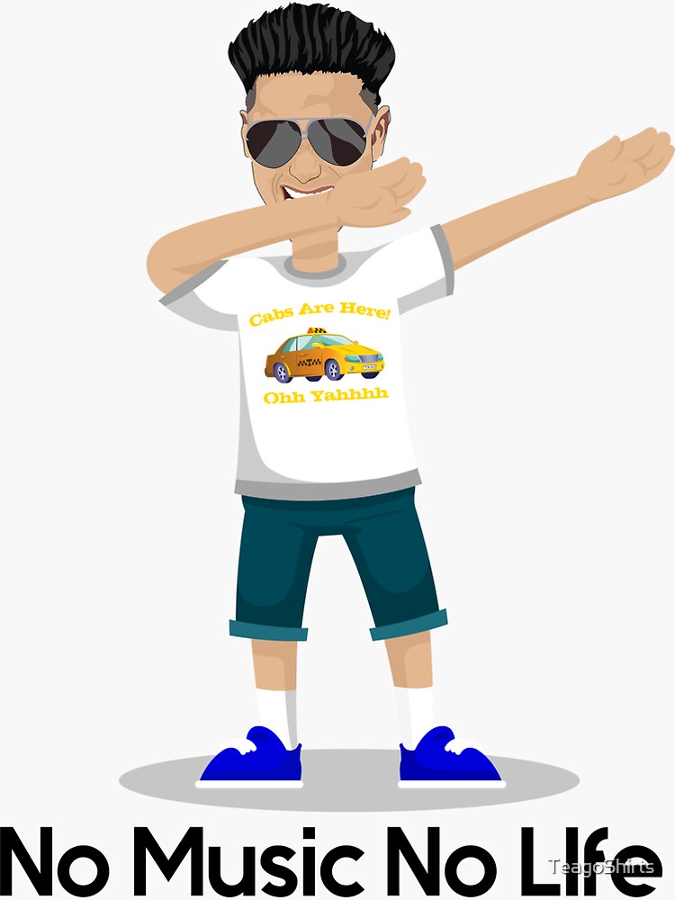 Thumbnail 3 von 3, Sticker, Keine Musik Kein Leben DJ Pauly D tupfte mit Schatten auf designt und verkauft von TeagoShirts.