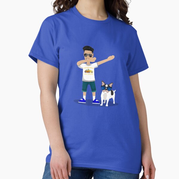 Artikel-Vorschau von Nur ein DJ und sein Hund Lustiger DJ Pauly D, der mit französischen Bulldoggen-tragenden Schattierungen taucht, designt und verkauft von TeagoShirts.