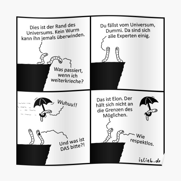 Rand des Universums islieb Comics Poster