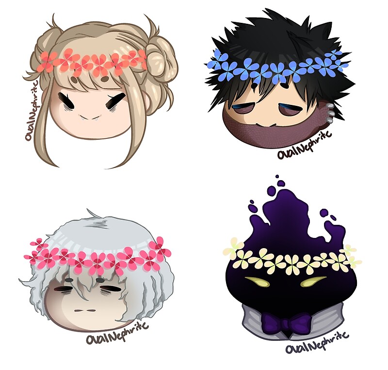 Bnha League Of Villains Sticker Sheet By Ovalnephrite Redbubble