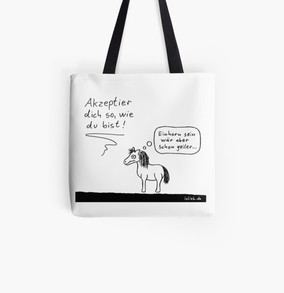 Akzeptanz islieb Cartoon Allover-Print Tote Bag