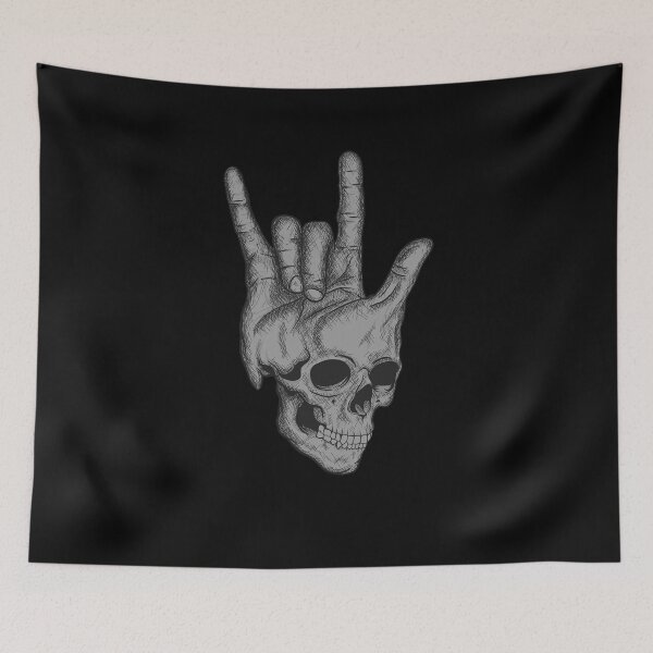 Item preview, Rocker Rock Music Hand Skull designed and sold by designeclipse.