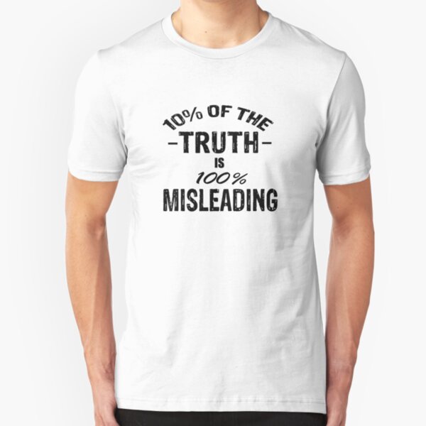 10% Truth tees-black logo Slim Fit T-Shirt