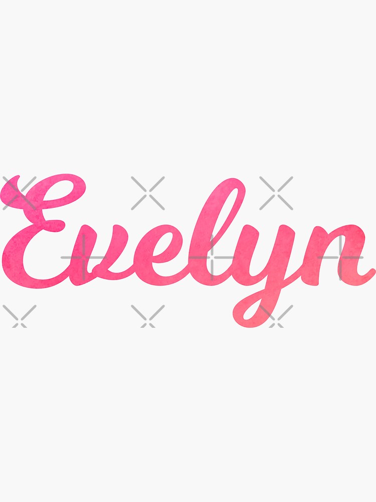 Riley girls name pink watercolor type Sticker for Sale by ComicKitsch