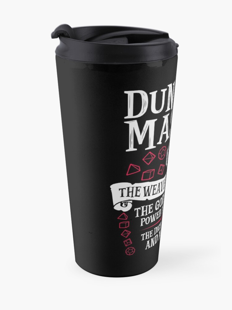 Alternate view of Dungeon Master, The Weaver of Lore & Fate - Dungeons & Dragons (White Text) Travel Mug