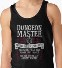Dungeon Master, The Weaver of Lore & Fate - Dungeons & Dragons (White Text) Tank Top