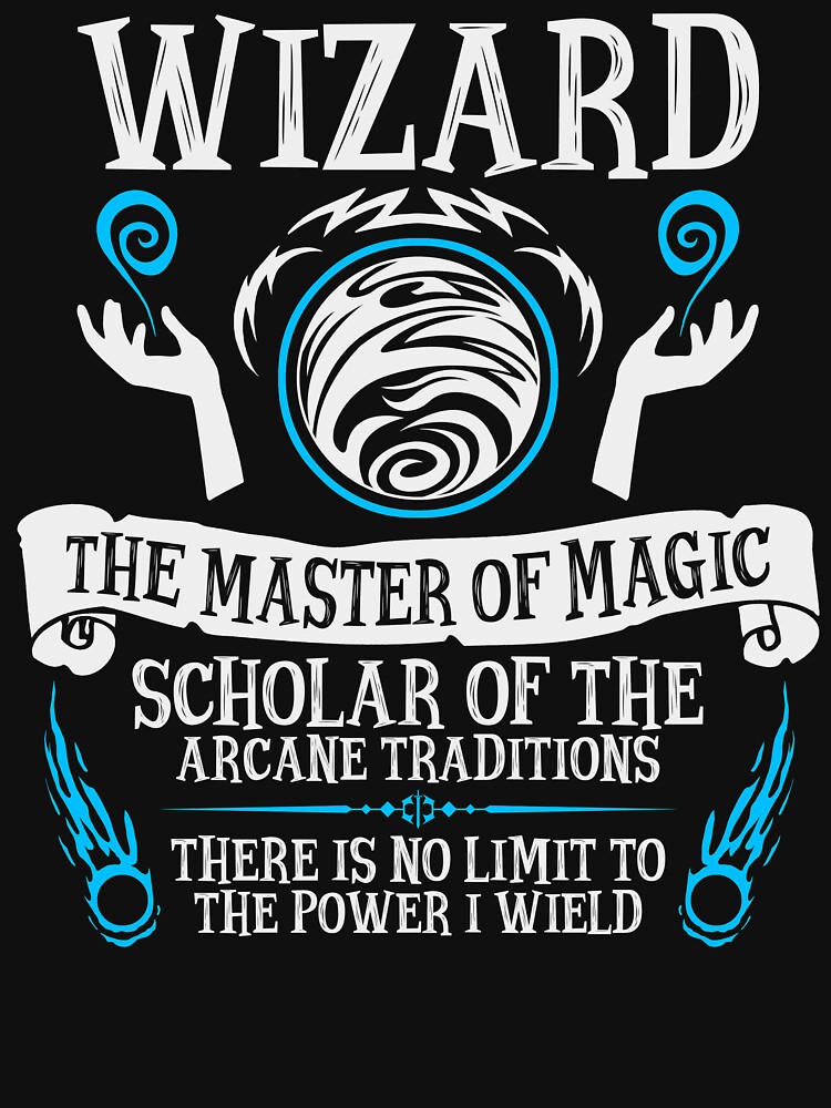 WIZARD, The Master of Magic - Dungeons & Dragons (White Text) by enduratrum