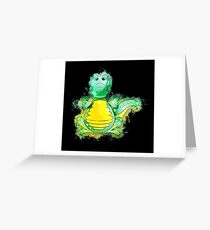 Crocodile funny glowing Art Greeting Card