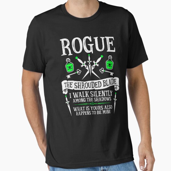 Item preview, ROGUE, THE SHROUDED BLADE - Dungeons & Dragons (White Text) designed and sold by enduratrum.