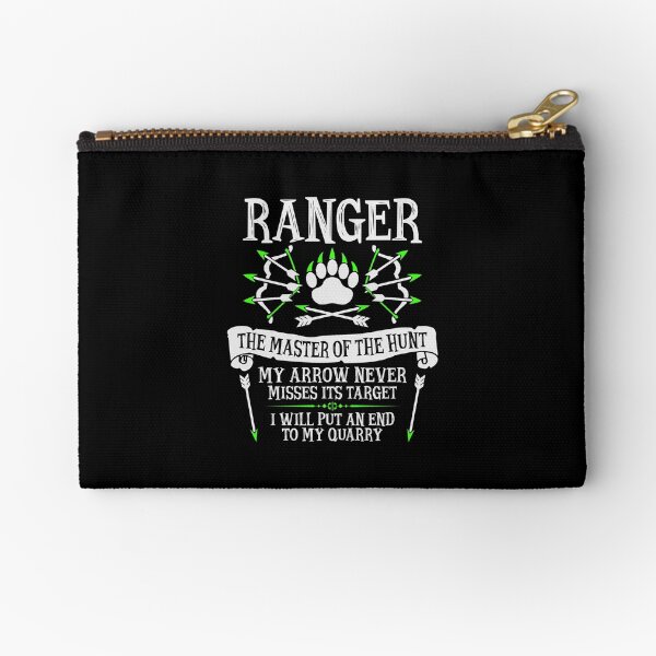 RANGER, The Master of the Hunt - Dungeons & Dragons (White Text) Zipper Pouch