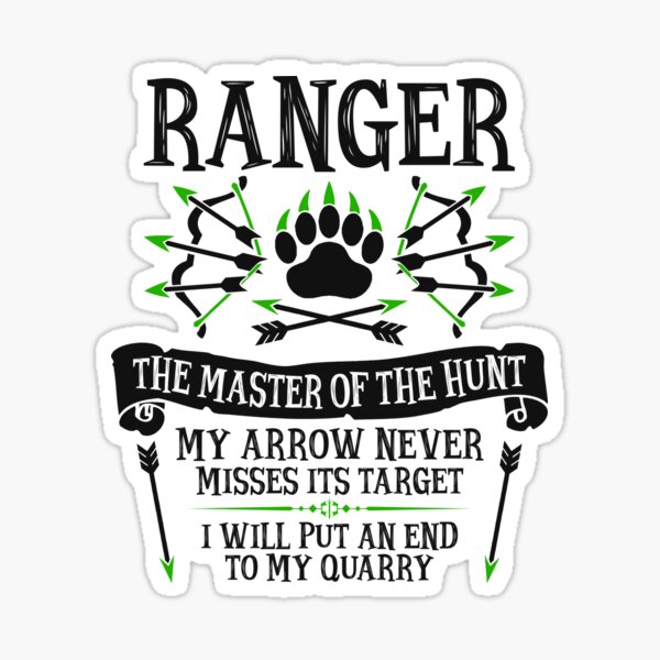 Item preview, RANGER, The Master of the Hunt - Dungeons & Dragons (Black Text) designed and sold by enduratrum.