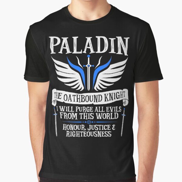 PALADIN, THE OATHBOUND KNIGHT- Dungeons & Dragons (White) Graphic T-Shirt