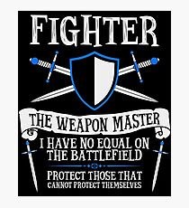 Lámina fotográfica FIGHTER, THE WEAPON MASTER - Dungeons & Dragons (Negro)